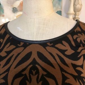 Beautiful warm brown and black dress size 16